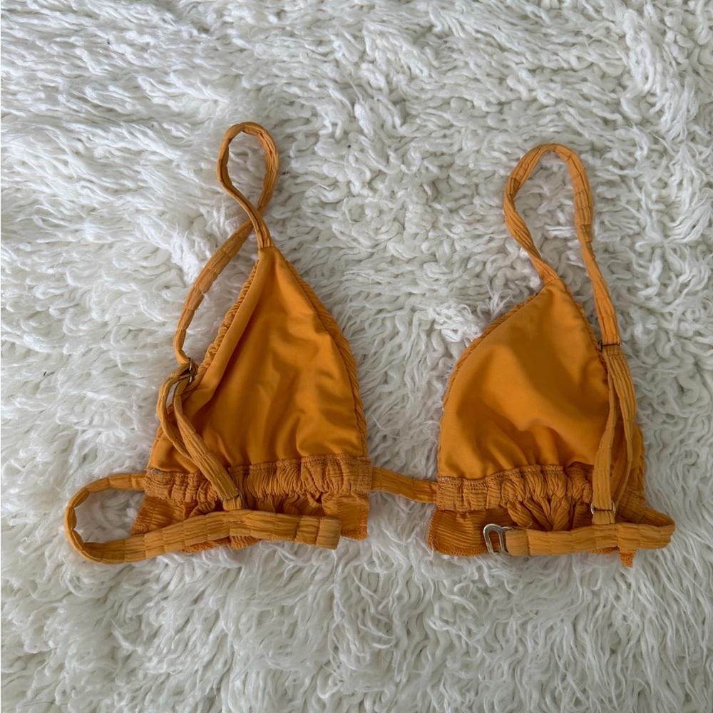 Montce Orange Ruffle Triangle Bikini Set - Picture 5 of 10